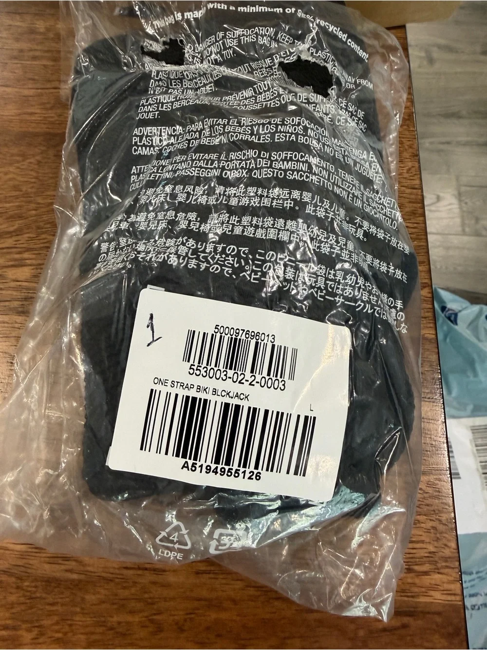 NWT Old Navy Pucker Convertible Bandeau Bikini Swim Top Women’s Size L Black - Picture 4 of 5